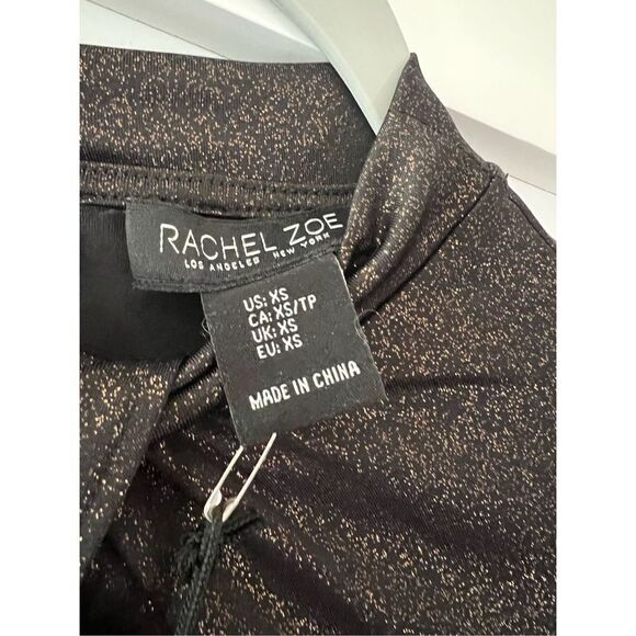 New Rachel Zoe Gold and Black formal fancy Blouse size XS - Picture 2 of 7